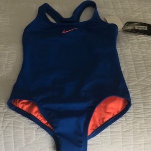 NWT Cobalt blue girls Nike 1 piece swimsuit.